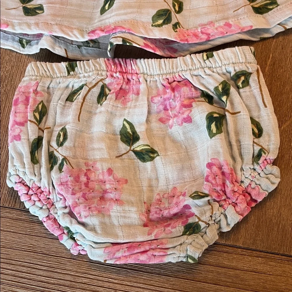 Angel Dear Pink Floral Smocked Sundress & Bloomers